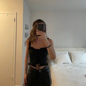 Reformation Linen Corset Top